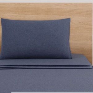 Mainstays FULL Dark Blue extra soft jersey cotton bedsheet set NAVY BLUE New